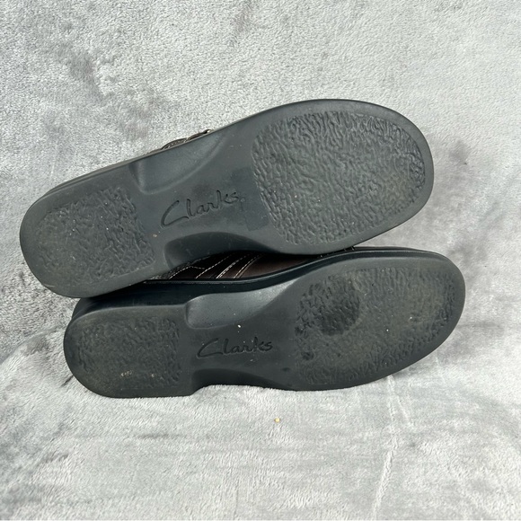 Clarks Mule Patty Chile Clogs Womens 7 Brown Leather Boho Casual Comfort Shoes - Picture 9 of 10